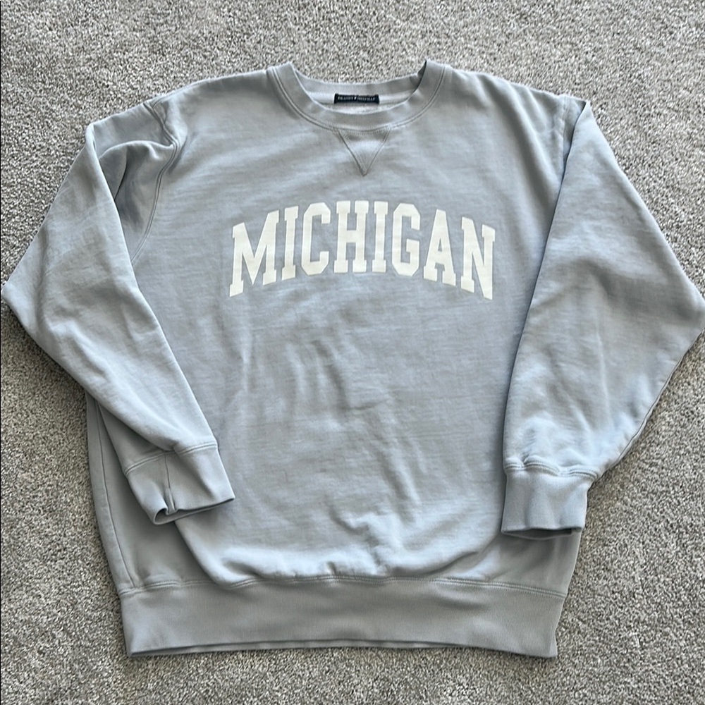 Brandy Melville light Blue Michigan Sweatshirt